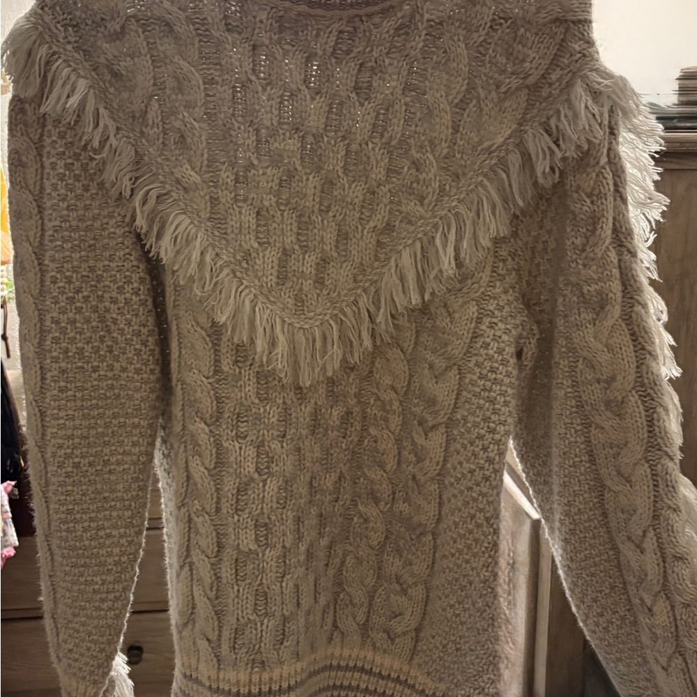 Alanui 100% Cashmere Fringed Sweater